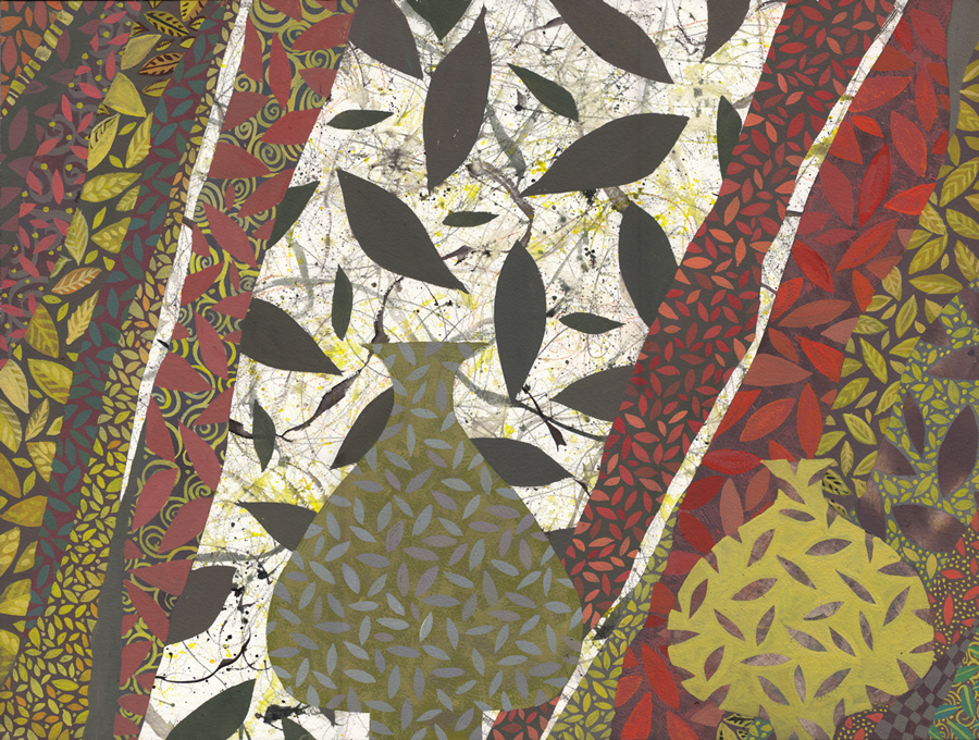 2 Vases, Gouache painting by Chanan Mazal,  Jerusalem2014